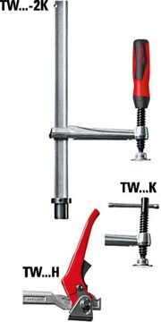 BESSEY TW16-20-10-2K Зажимной элемент с фиксированной глубиной захвата для сварочных столов 200/100, усилие: 3 кН, 2-компонентная рукоятка